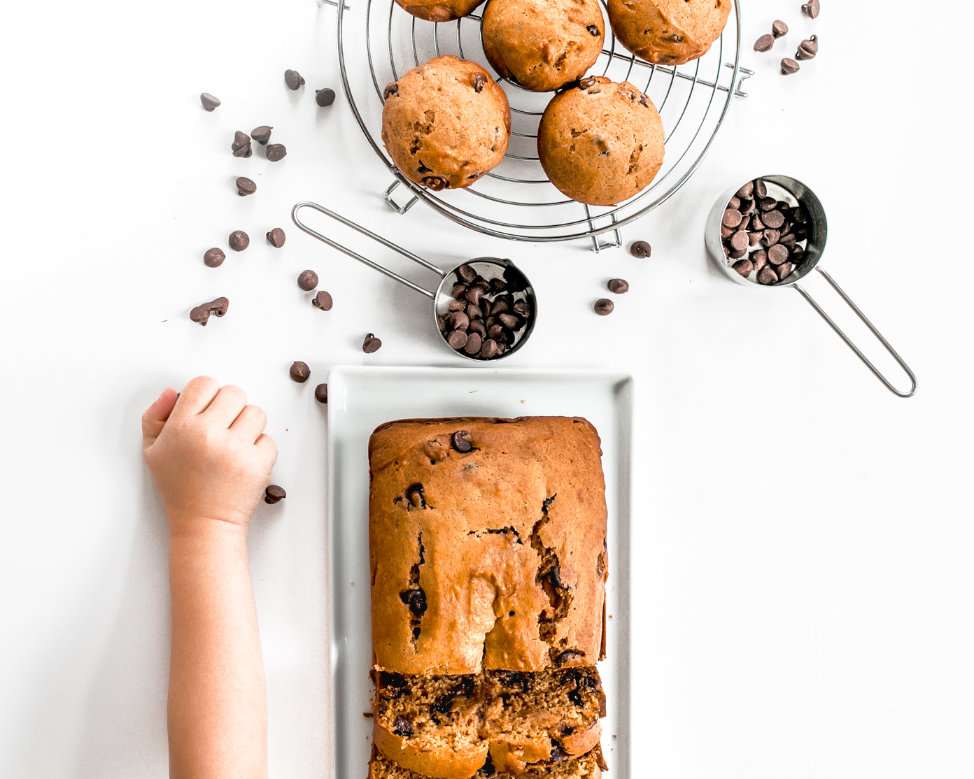 Chocolate chip pumpkin bread and chocolate chip pumpkin muffins