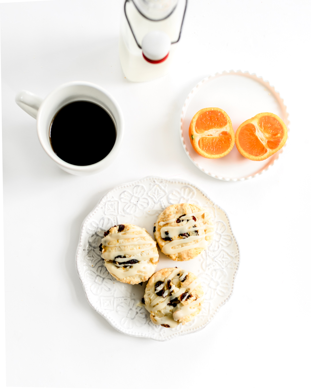 Cranberry Orange Scones with Orange Glaze