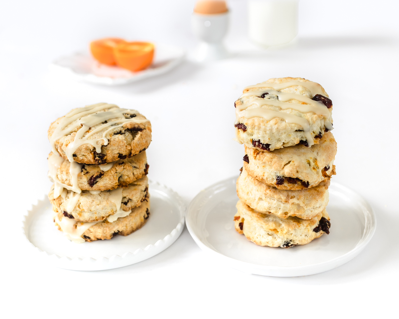 Cranberry Orange Scones with Orange Glaze