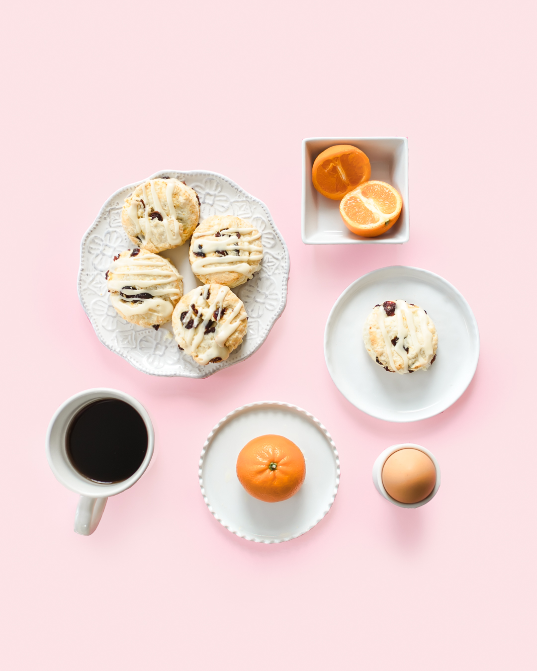 Cranberry Orange Scones with Orange Glaze