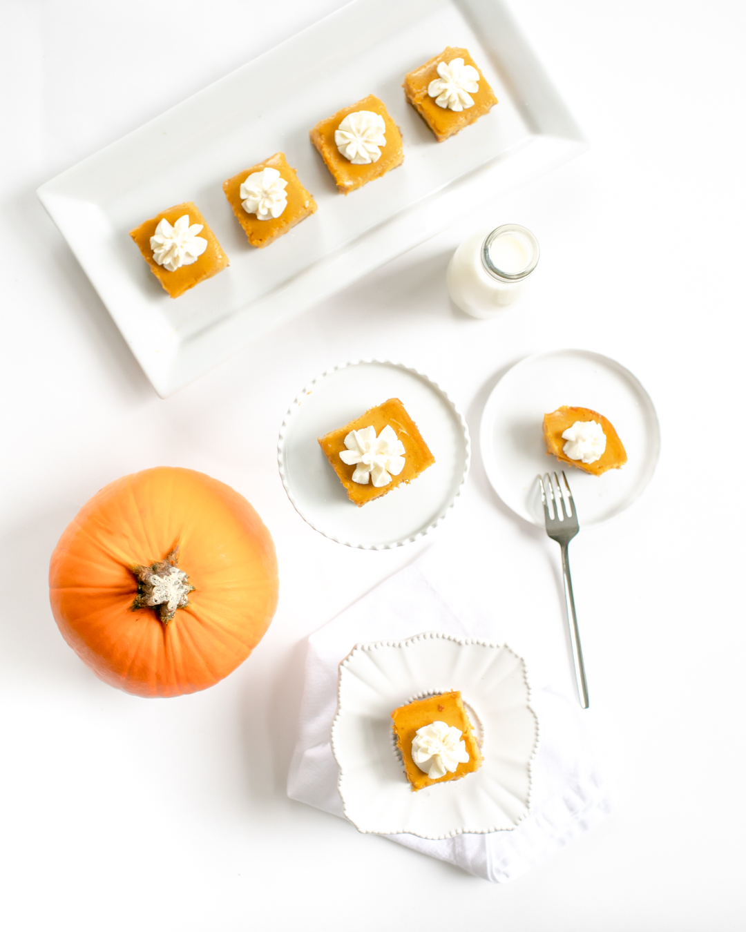 Pumpkin Cheesecake Squares with Maple Whipped Cream