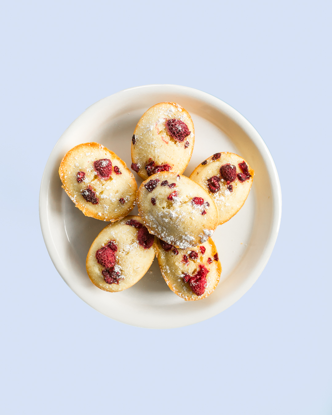 Raspberry Friand Financier on Plate