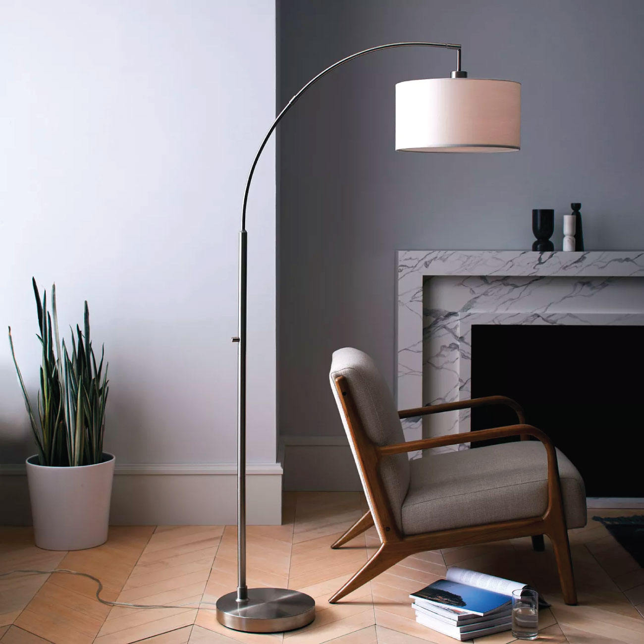 Arc Floor Lamp Silver