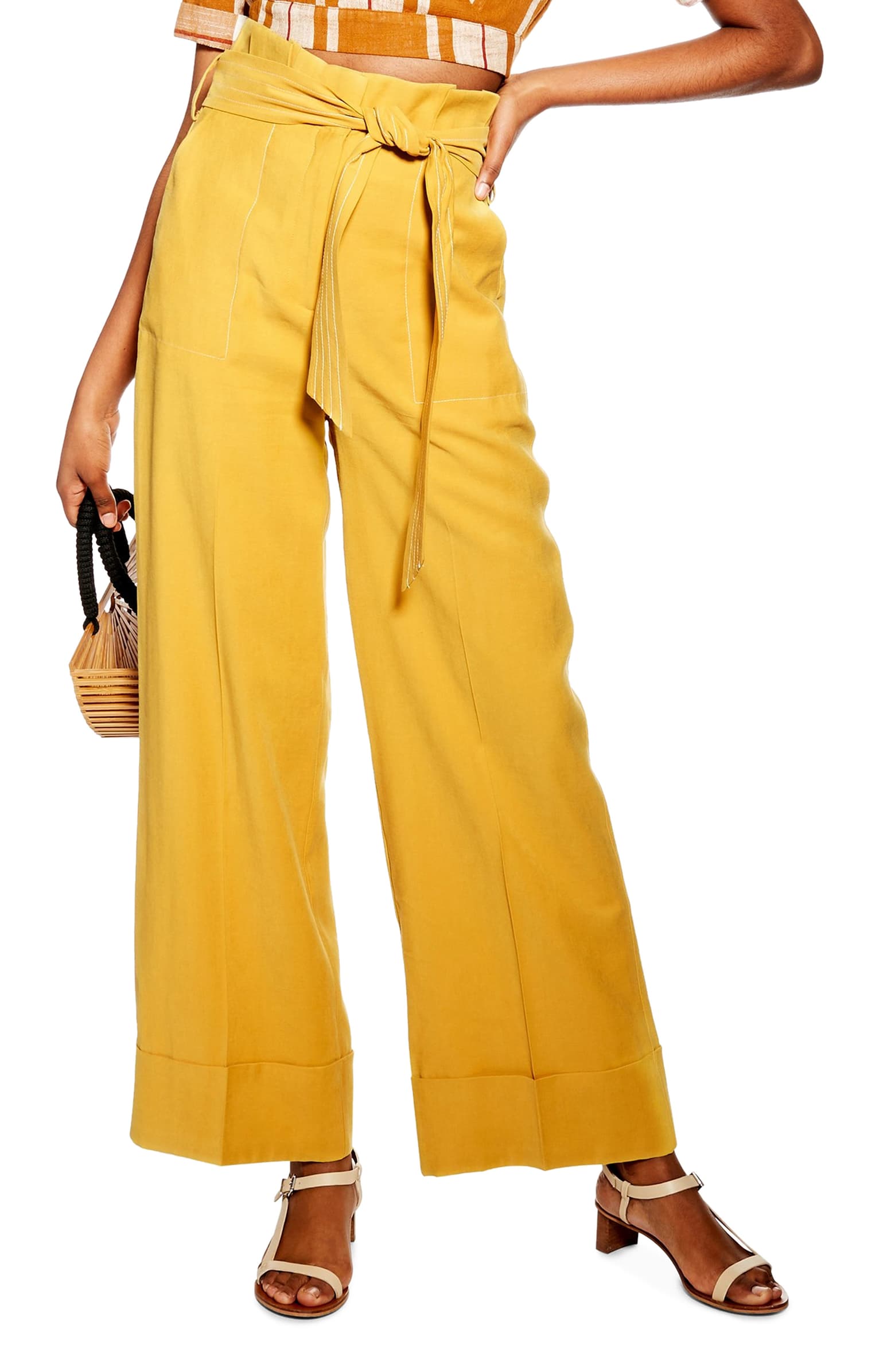 Yellow paper online bag pants