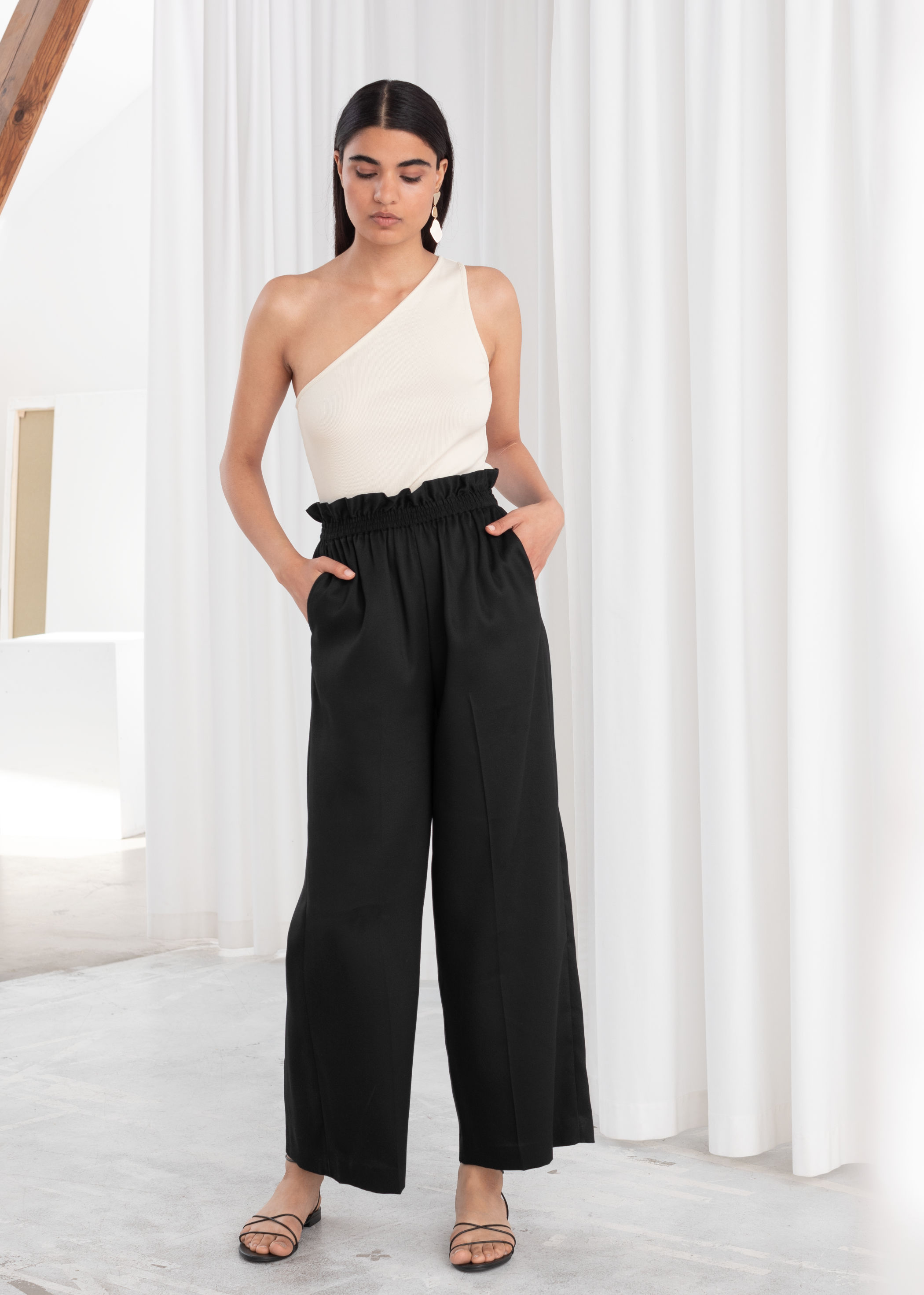 & Other Stories Twill Paper Bag Waist Pants