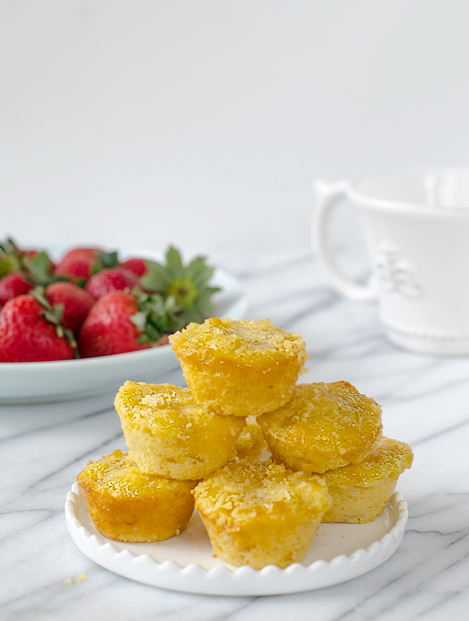 5 Ingredient mini cornbread muffins! Soft, moist, delicious. PERFECT for tiny hands and small snacks.