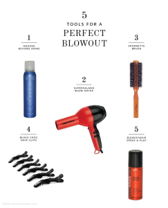 5 Tools for A Perfect Blow Out : 1) Aquage Beyond Shine, 2) supersalno hair dryer, 3) Spornette Brush, 4) Black Crock hair clips, 5) bigsexyhair Spray & Play | www.chicandsugar.com