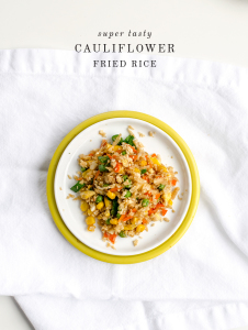 SO EASY. Cauliflower Fried Rice. My husband actually thought this was the real thing! | www.chicandsugar.com