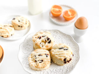 Cranberry Orange Scones with Orange Glaze